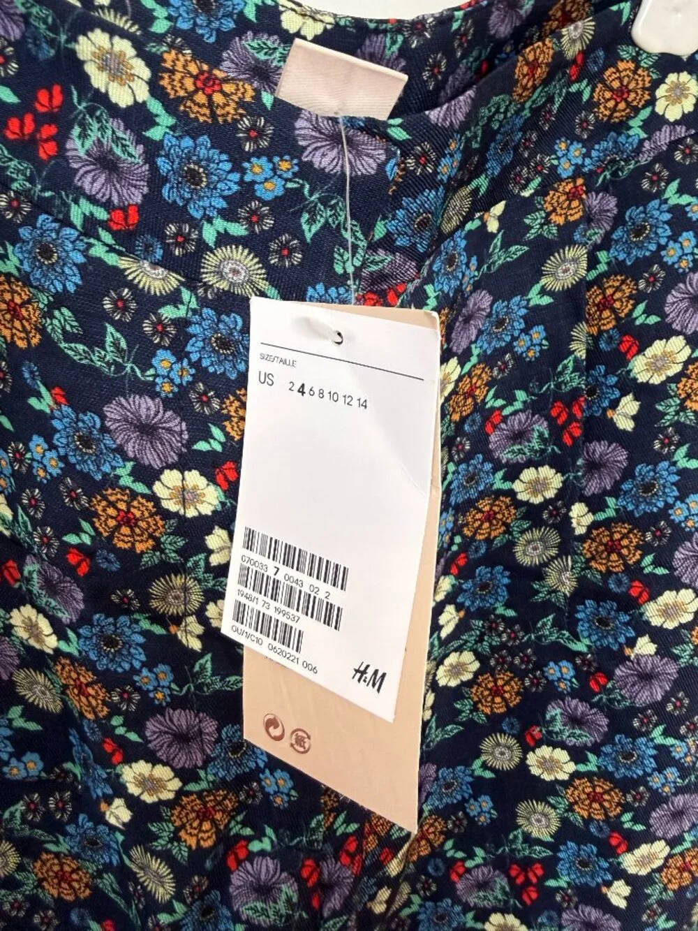H&M Ditsy Floral Linen Blend Pants, US 4